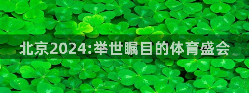 360直播体育赛事：北京2024:举世瞩
